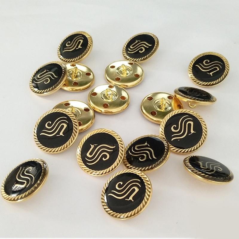 Mixed Sewing Buttons Easy Install Uniform Buttons Durability Uniform Suitable for Airline and Airport Academy Students