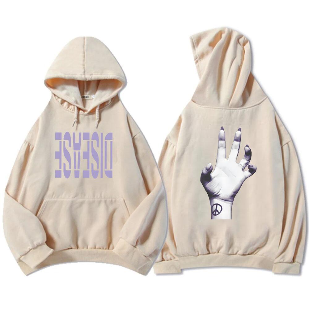 Men Hoodies Single Disease Lady Gaga Sweatshirts Single Graphic Winter Long Sleeve Sudadera Pocket Long Sleeve Hoody