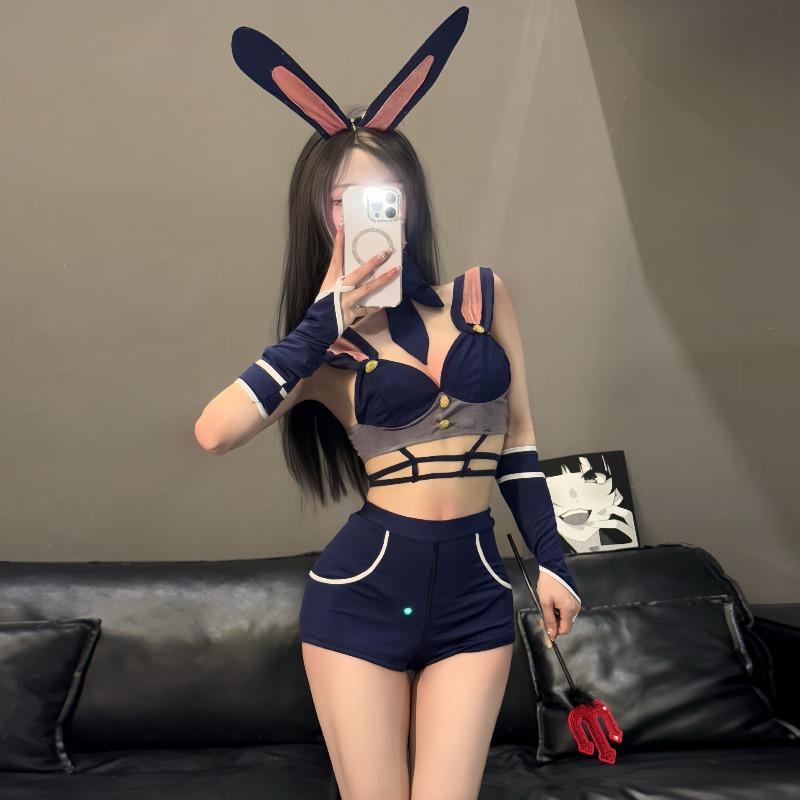 Sexy Lingerie Bunny Midnight Rabbit Police Officer Sergeant Crotch Free To Take Off Inside Pure Lust Sexy Uniform Qqny
