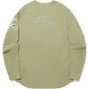 Li Ning Gespleißtes Buchstaben Rundhals Bequemes Atmungsaktives Langarm-T-Shirt Herren Oberteile Khaki AHSUE73-2