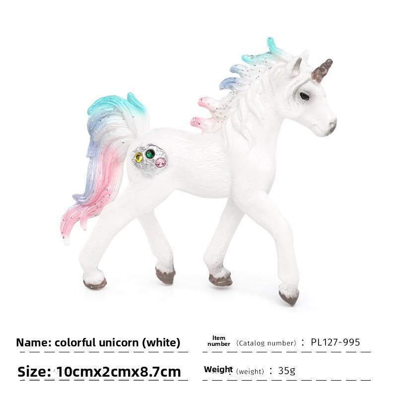 

Имитация драгоценного камня Украшенная Разноцветный Единорог ПВХ Модель Настольное Украшение для Детской Коллекции StyleB