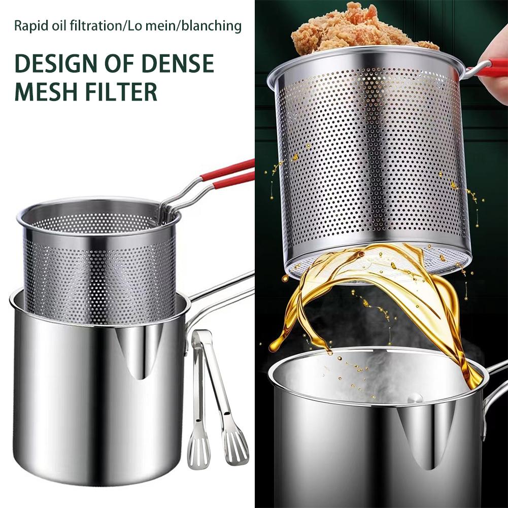 Kitchen Anti-Splash Deep Frying Pot Versatile Large Capacity Kitchen Pot For Camping