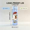 1PC Rooster Standing Farm Animal Pattern 750ml Color Plastic Sports Water Bottle Leakproof Flip Straw Lid Suitable for Sports Office Home Use