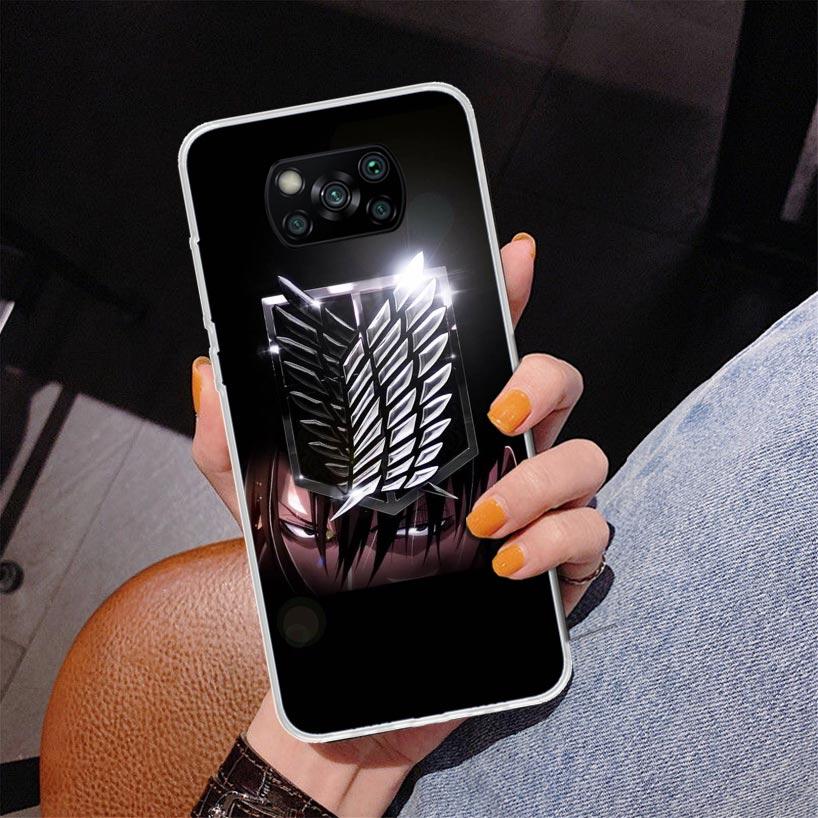 Attack Levi Phone Case For Xiaomi Poco X7 X6 X5 Pro F7 Ultra Redmi 15C 15 13C 13 12C 12 10 10A 10C 9 9A 9C 9T Cover Poco X7 X6 X