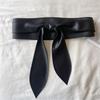Self Tie Belt Elegant Knotted Wide Waist Belt for Jeans Dresse Club Bar Obi Belt