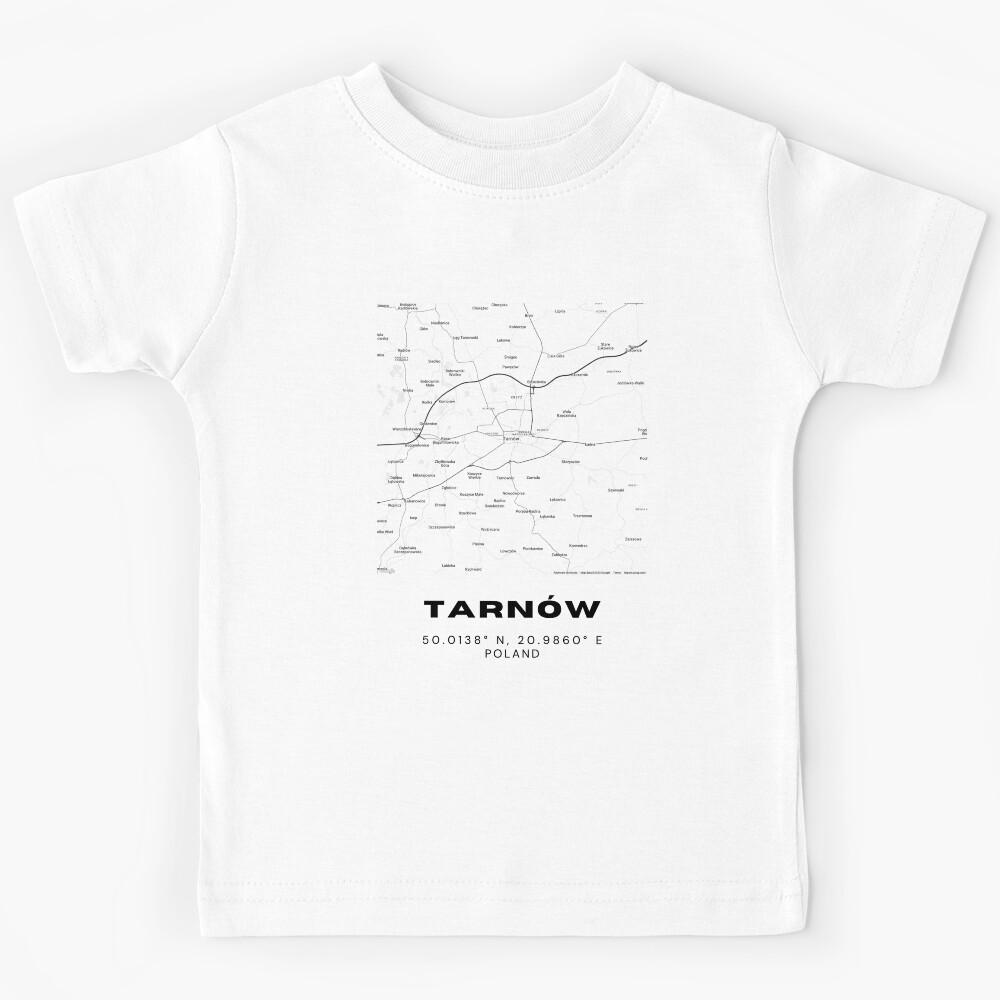 Tarnów Poland Map | Modern Minimalist Black and White Poster Kids T-Shirt 170