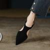 Fashion NEW Summer Women Sandals Pointed Toe Thin Heel Shoes Sexy High Heels Elegant Sheep Suede Leather Shoes for Women Party Shoes