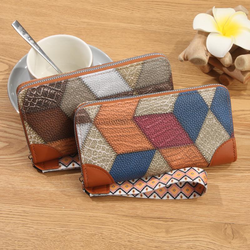 Women's Plaid Color Block Wallet – Large Capacity Coin Purse