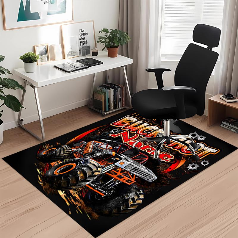 Custom Name Truck Printed Carpet, for Office Chair Living Room Bedroom Kitchen Room Decor Gifts.