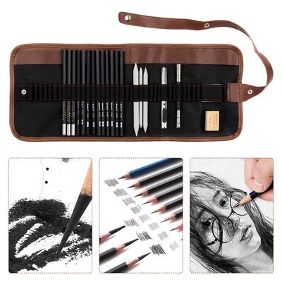 (Skvělý domov)Umělecké potřeby Artist Sketching Kit Plátno srolované pouzdro na tužky pro děti začátečníky