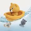 1/3Pcs Kids Bath Toys, Floating Animal & Stacking Boat Design, Squeeze Finger Puppets, Perfect for Holiday Gifts.