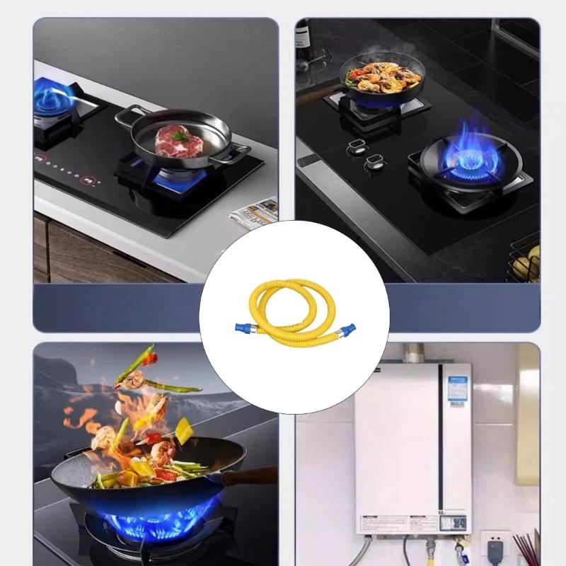 Leak Proof Natural Gas Pipe Stainless Steel Corrugated Gas Pipe Household Liquefied Water Heater Connecting Pipe