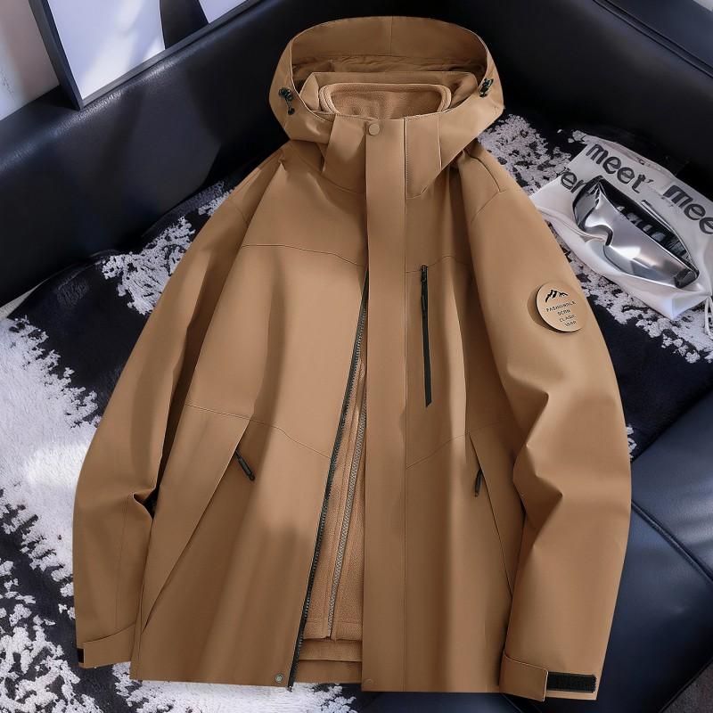 Unisex Winter Waterproof Windproof Outdoor Jacket With Removable Fleece Liner Hiking Camping Travel