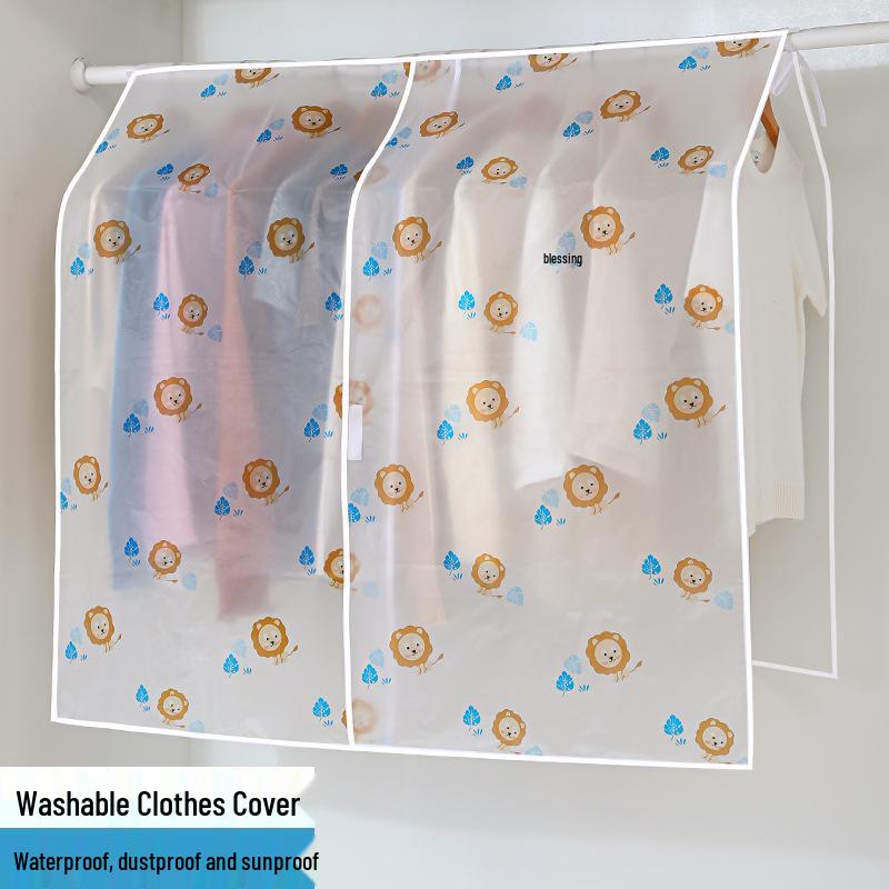 Verdickte transparente wasserdichte Kleiderstaubschutzhülle für die Aufbewahrung im Kleiderschrank