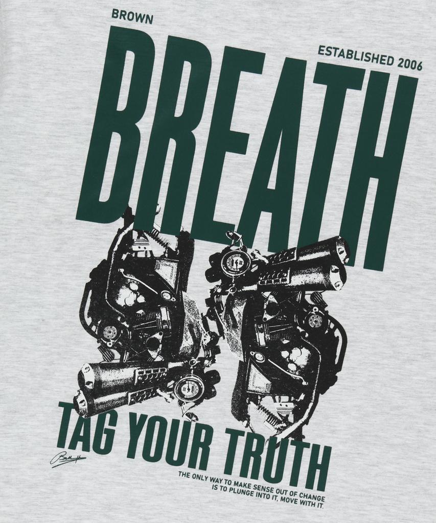 BROWNBREATH Crush Tag Breath Tee - Ash