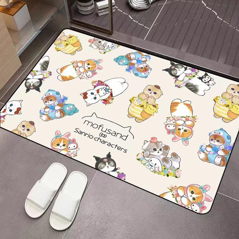 Cartoon Cat Non-Slip Absorbent Quick-Dry Bathroom Mat