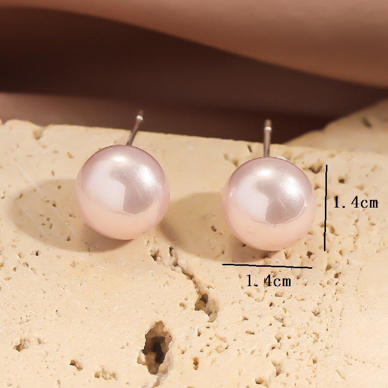 Women's Unique Edgy Pearl Stud Earrings, Minimalist Elegant Sophisticated Fashion Jewelry