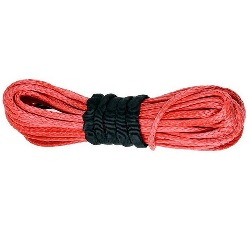 15m Winch Cable Kevlar Cable Towing Car Tow Strap Trailer Rope with Hook for ATV Off Road Accessories 7700lbs 3.5T