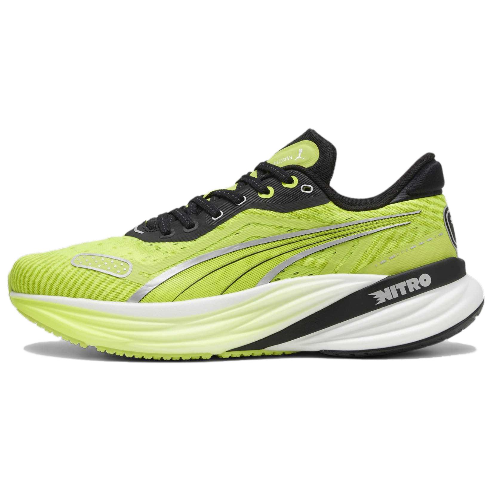 

Puma Magnify Nitro 2 Comfortable Breathable Shock Absorbing Durable Low Top Casual Running Shoes Men sneaker Light-Green 380090-02 42.5