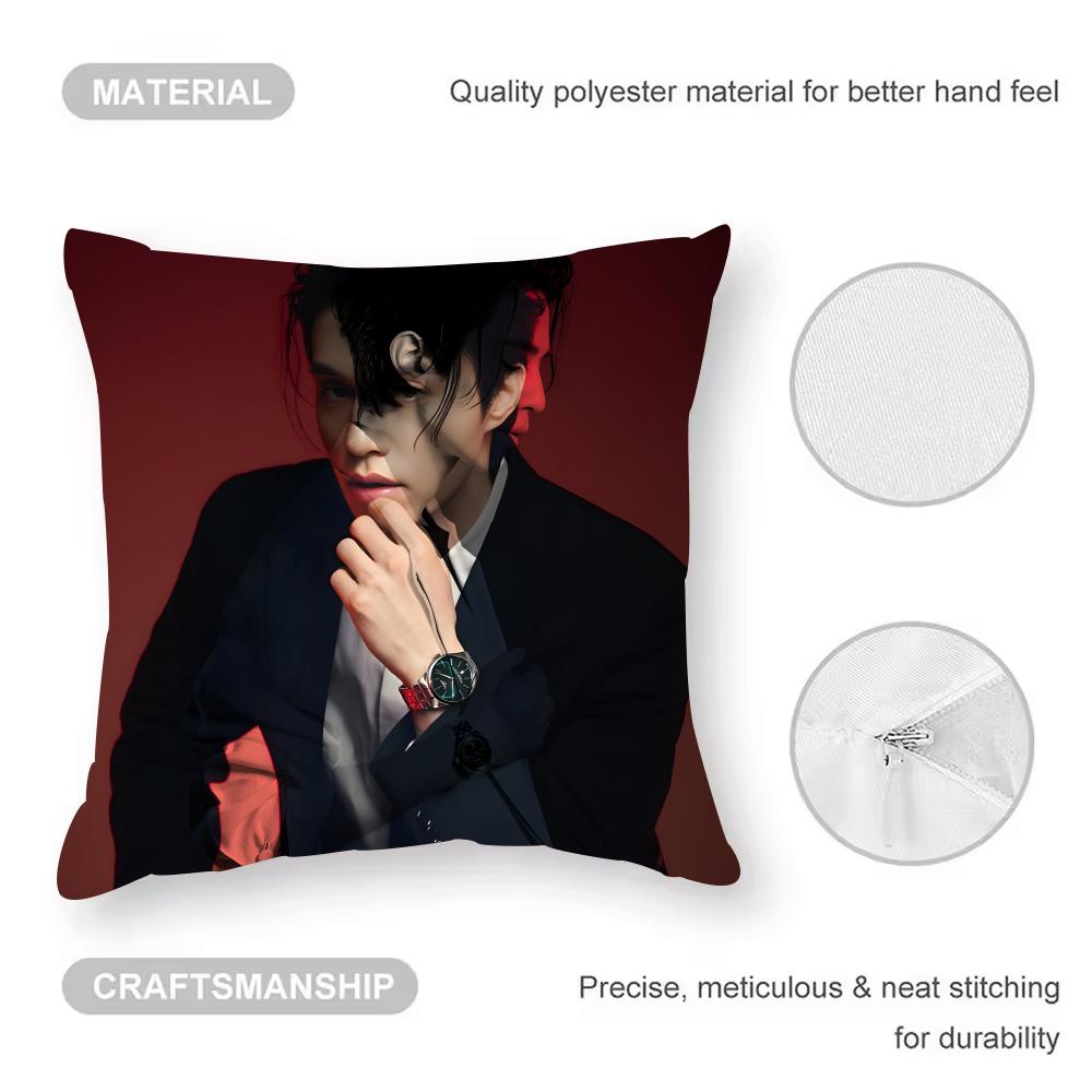 Lee Dongwook Actor Cushion Cover Pattern Printed Pillowcase For Living Room Sofa Cushion Cover & Bedroom Decor