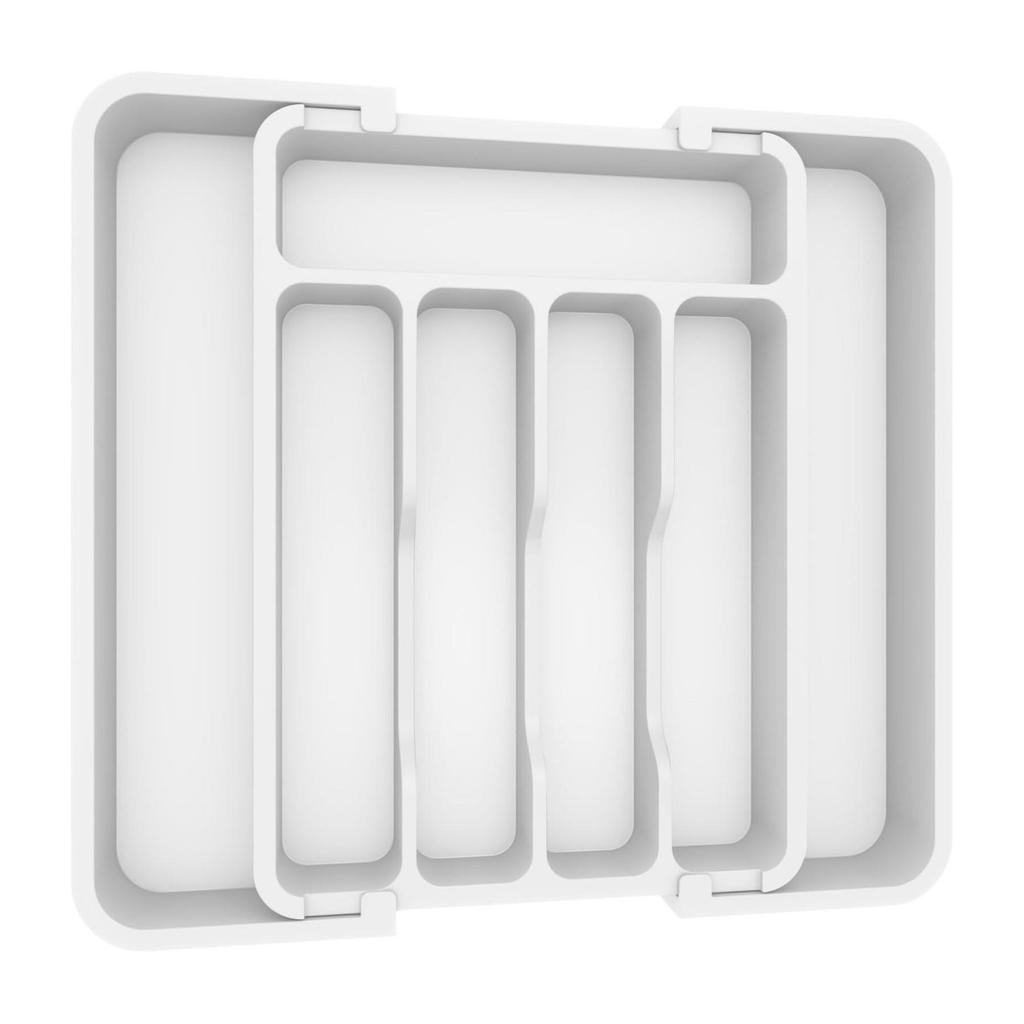 Expandable Multifunctional Silverware Divider and Storage Box for Kitchen Drawer
