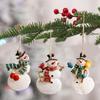 3-Piece Resin Christmas Tree Snowman Ornament Decoration DIY Hanging Pendants 2026 New Year Party Home Holiday Decoration
