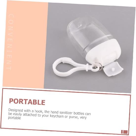 Mikinona Refillable Cosmetic Containers Set - 9PCS 30ML Portable Travel Size Bottles with Keychain - Cap Carrier Leakproof Plastic Bottles for