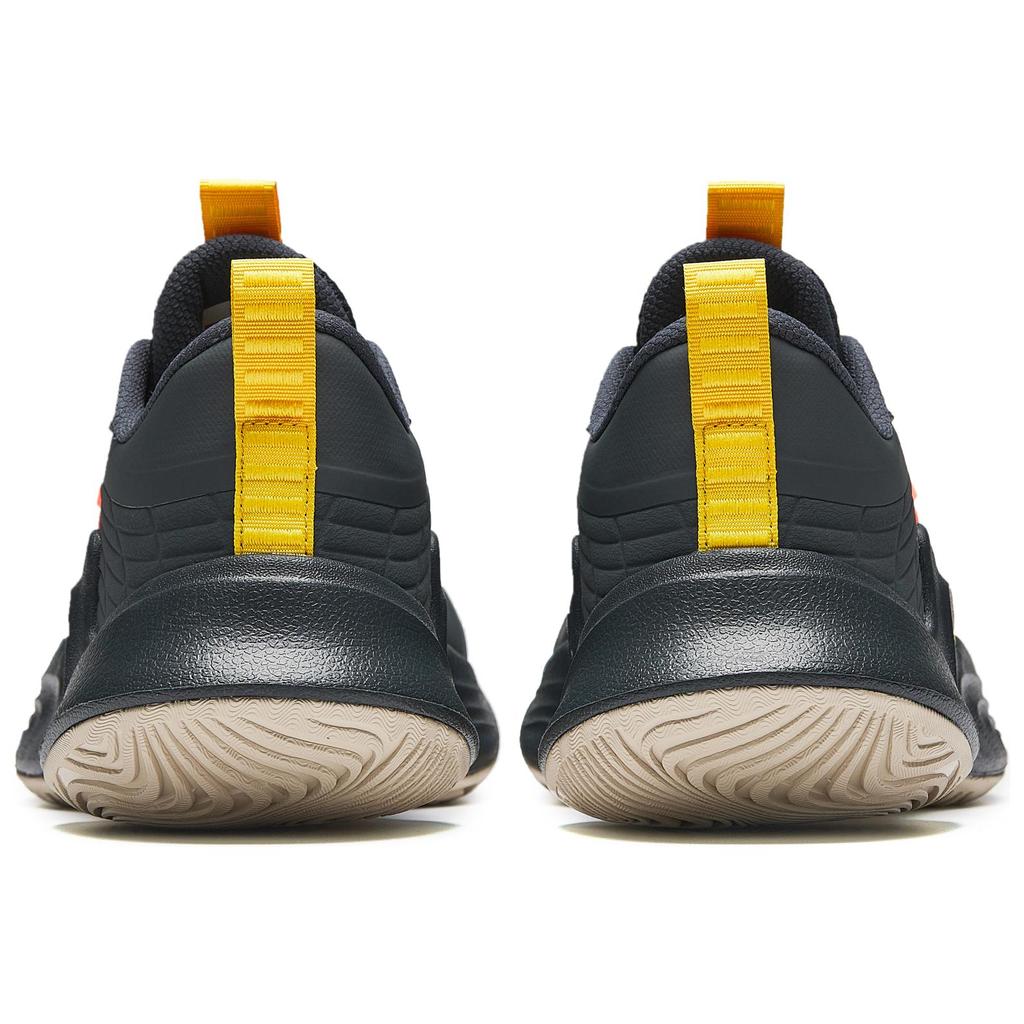 Anta Heat Wave Cement Nemesis Non-Slip Wear-Resistant Low-Top Basketball Shoes Men Sneaker Black Yellow 912421604S-4
