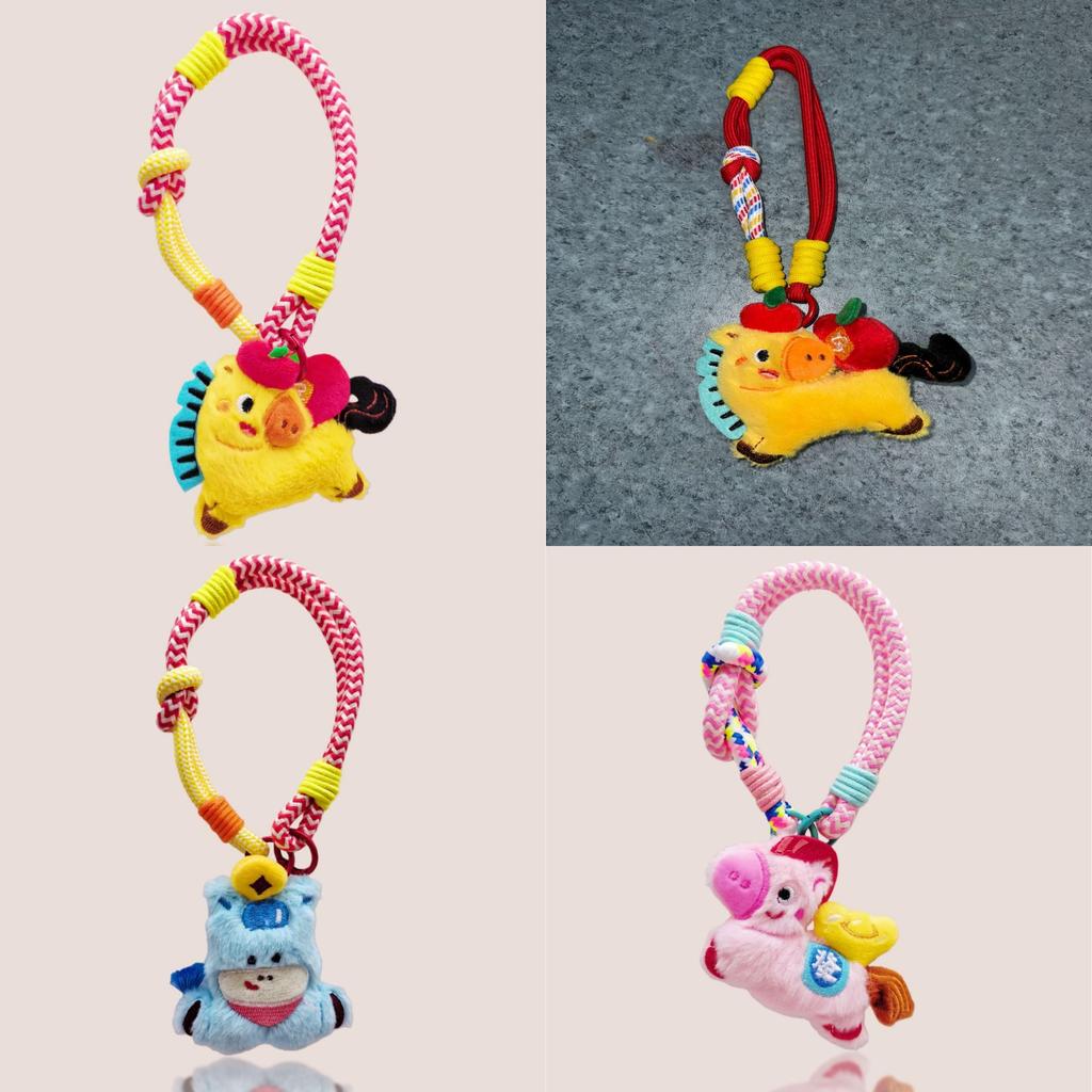 Plüschpferde-Taschenanhänger, Tierdekoration für stylische Rucksäcke und Autoaccessoires