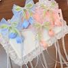 Chiffon Bowknot Chiffon Tulip Hair Clips Floral Pearl Floral Hair Clips Pastel Sweet Flower Bow Hairpin Girl Hair Accessories