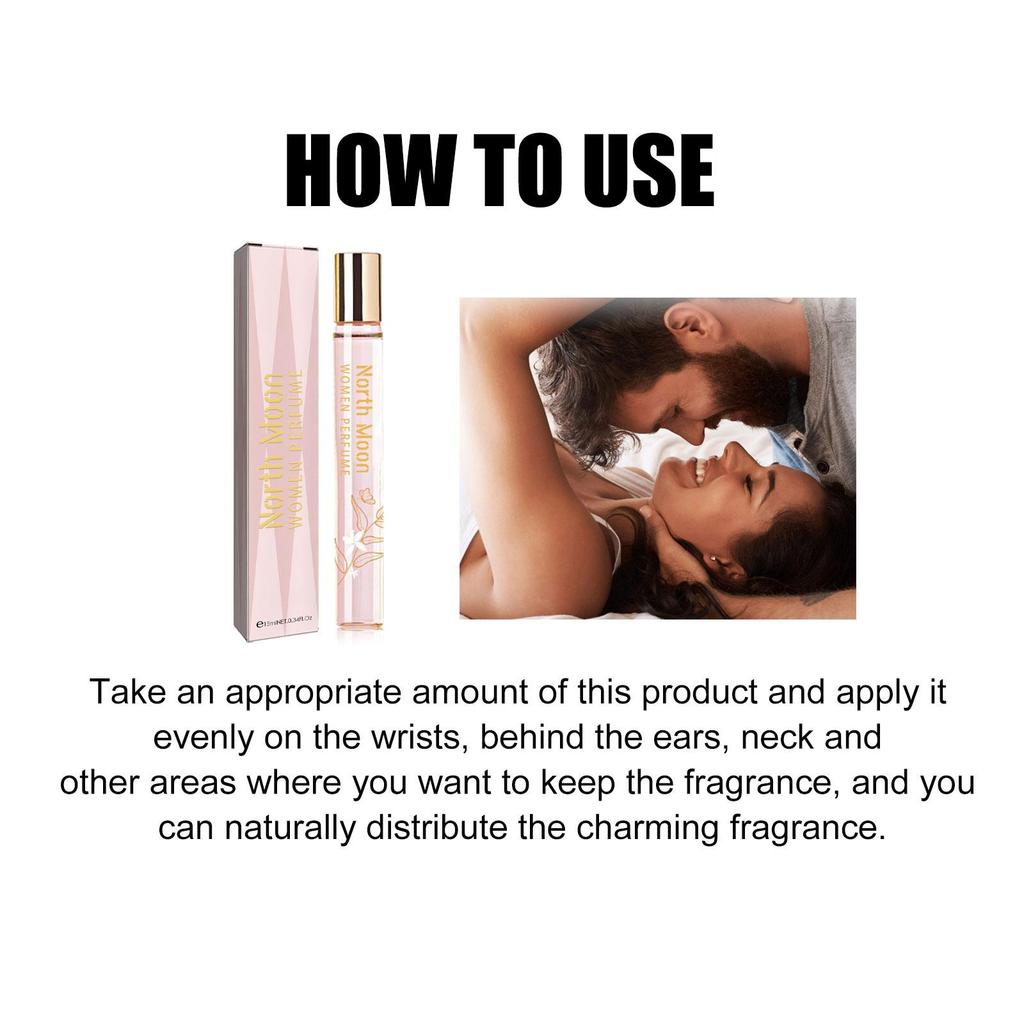 North Moon Women's Roll-On Perfume Feminine Charm Perfume Women's Long Lasting Fragrance Eau De Toilette Fresh and Elegant Ideal Valentine's Day Gift