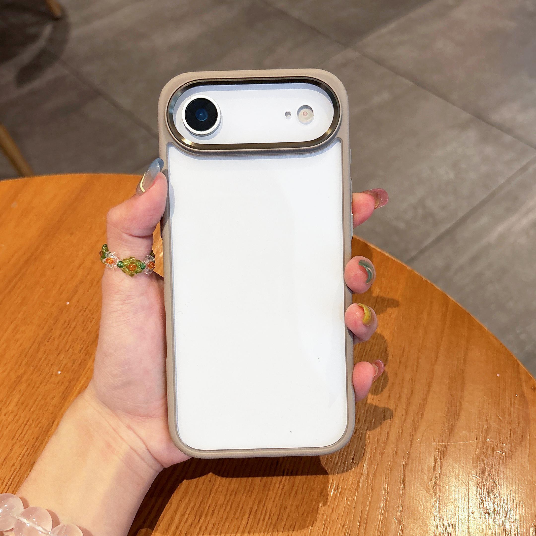 

Прозрачный силиконовый бампер-рамка Чехол для iPhone 17 Air 16 16E 15 14 13 12 Mini 11 Plus Pro Max Защитное жесткое покрытие с кольцом для камеры iPhone Air