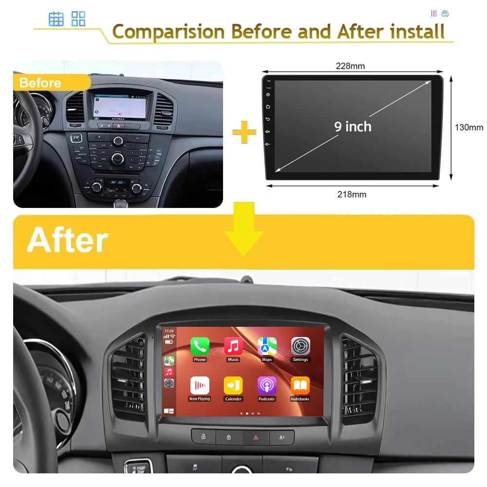 Car Radio Carplay Android For Opel Insignia 2008 - 2012 For Buick Regal 2009 - 2013 Navigation GPS Stereo 4G Wifi 2din DVD