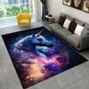 Galactic Unicorn Rug for Fantasy Themed Rooms | Space Nebula Carpet | Magical Home Decor Accessories Skid resistant carpet