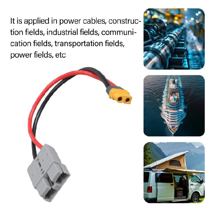 Versatilitys 50A 600V Battery Adapters Cable Charging Cable with ADS and XT60 Connectors 30cm Length Wide Compatibility