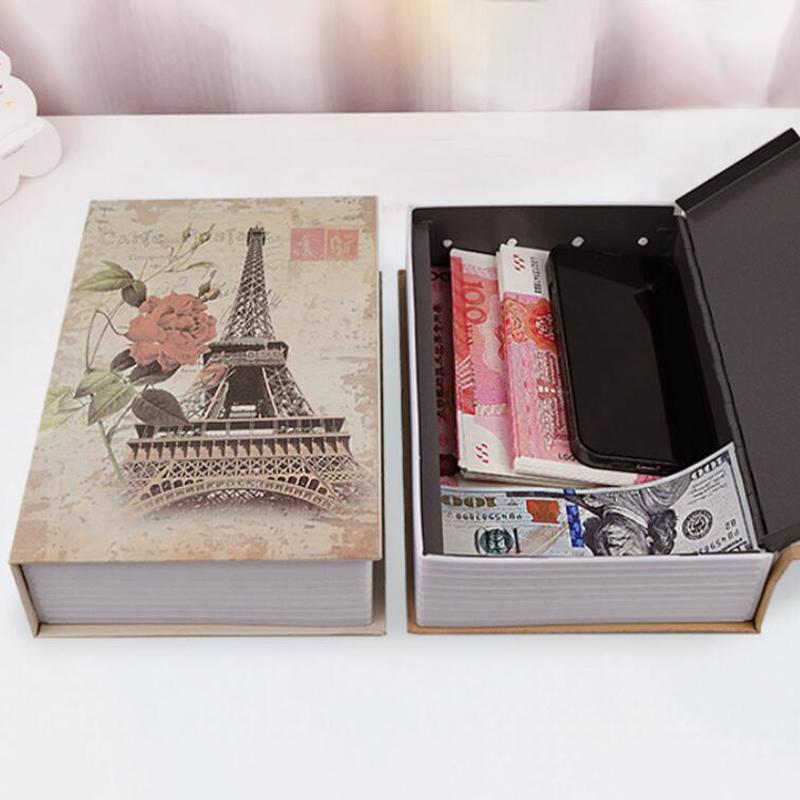 Creative Book Security Safe with Password Lock Home Hidden Anti-Theft Storage Box Book Shaped Secret Savings Box Kids Gift