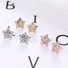 European & American Crystal Snowflake & Star Stud Earrings for Women - Cute & Simple Christmas Jewelry