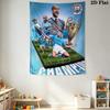 Forever MCFC BlueWall Hanging Printed Fabric Blanket Decorative Tapestries for Bedroom Living Room Home Decor