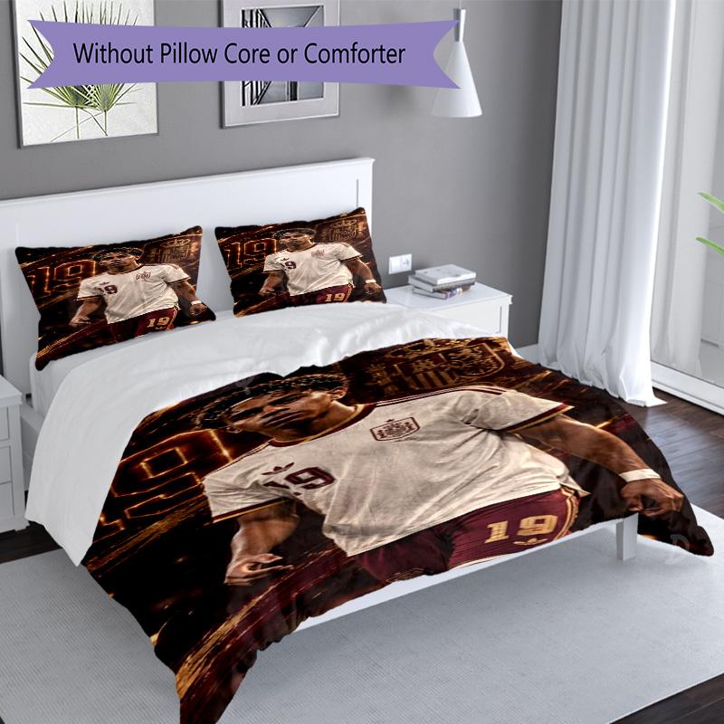 Lamine Yamal Barcelona Jubiläums Bettwäsche Set, Weiche Bettwäsche für Schlafzimmer Heimdekoration, Perfektes Geschenk für Fußballfans, Atmungsaktiver Bettbezug mit P
