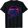 Black Panther Vaporwave Jungle Animal Glow Art T-Shirt