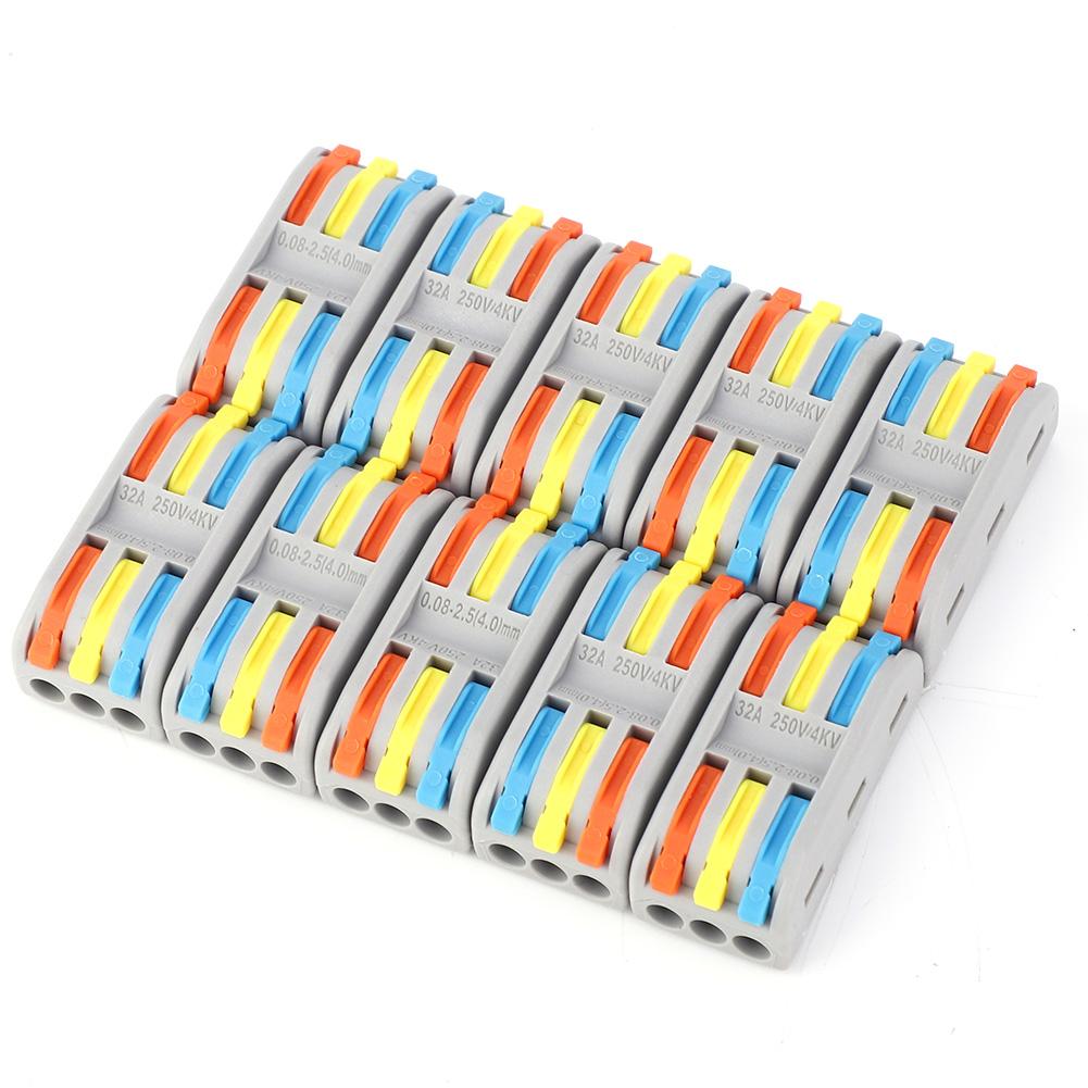 10 buc PCT33 Conector Rapid de Cablare 3intrări 3ieșiri Terminal de Andocare Cablu Electric Colorat