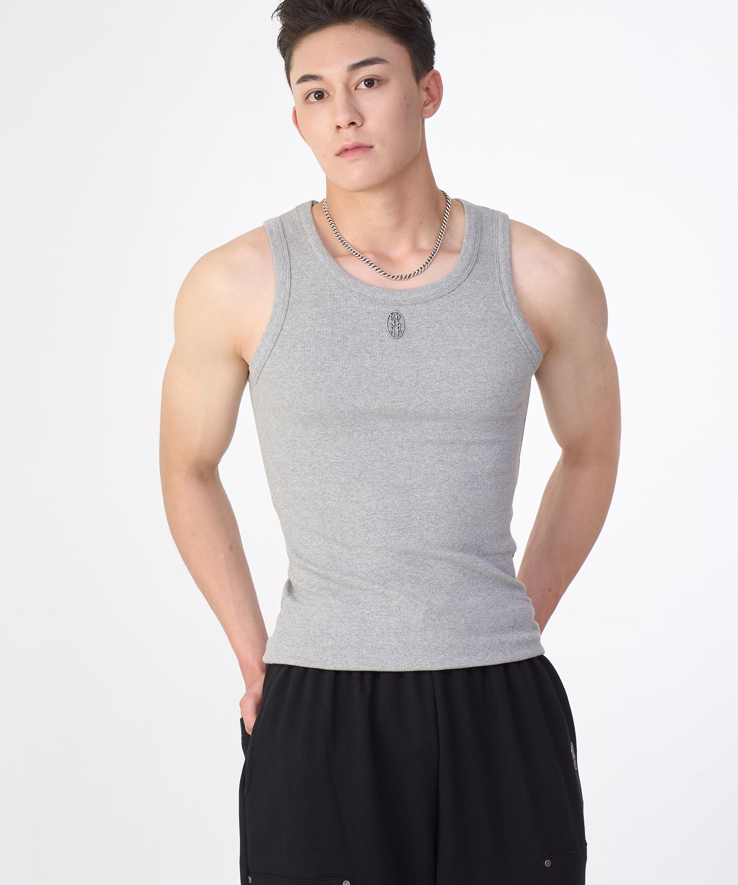 D So H Thunder Logo Tight Sleeveless Unisex Sleeveless Top Gray 1