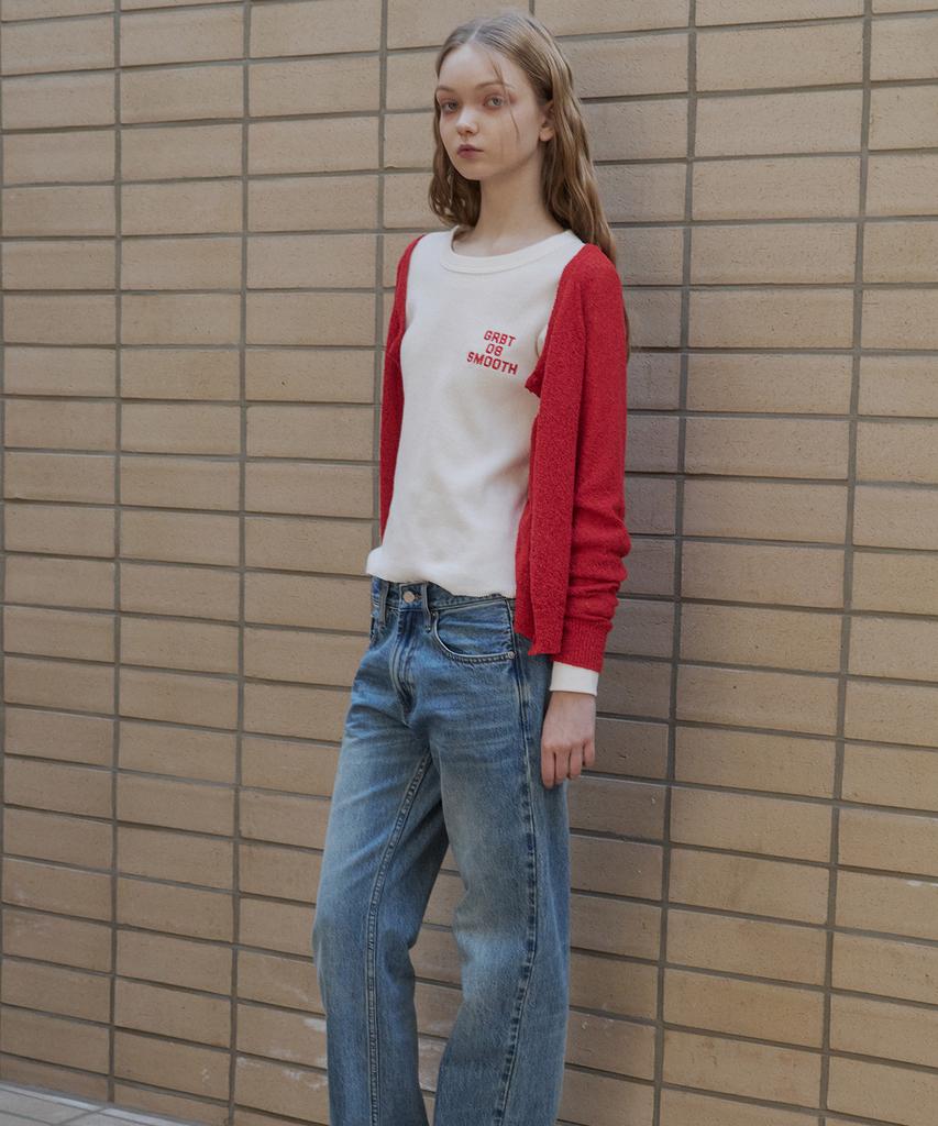 GREENBUTTER Waffle Long Sleeve Tee (Ivory)