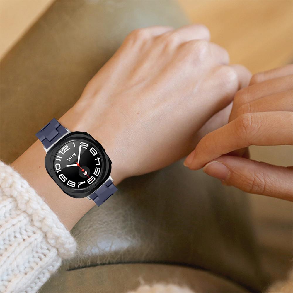 For Samsung Galaxy Watch Ultra 47mm Waterproof Resin Acrylic Watch Strap Buckle Design Wrist Band