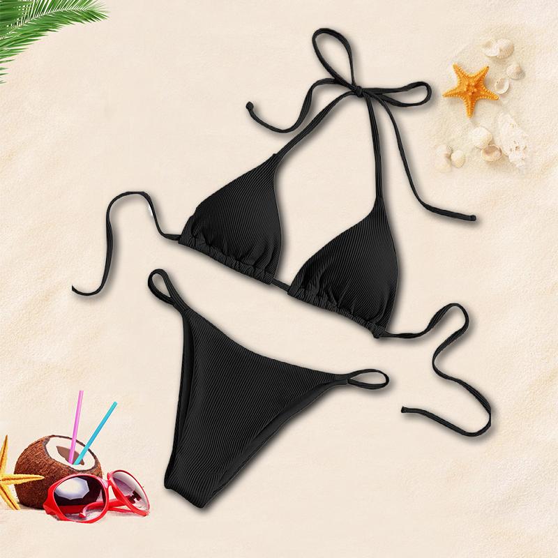 

Women Bikini Sets Two-piece Bathing Swimming Suit Beachside Pool Holiday Sexy Solid