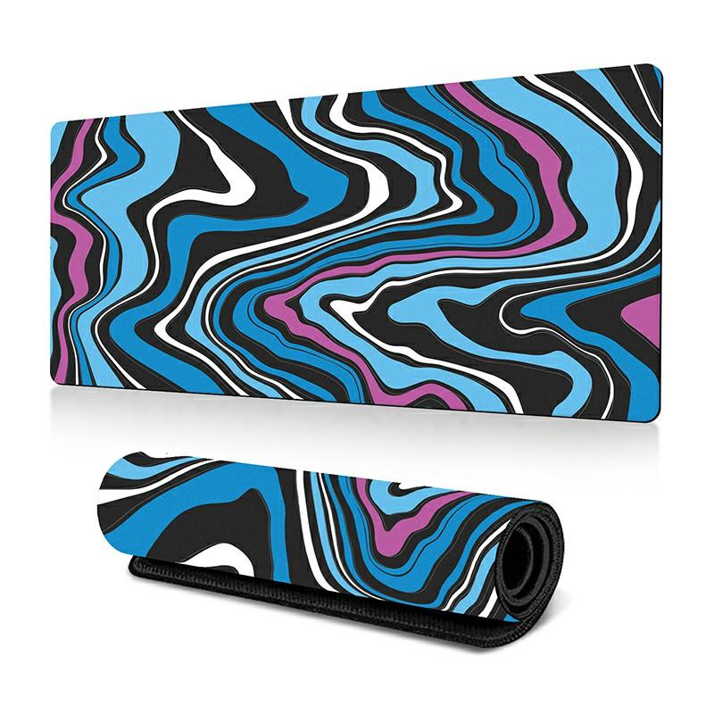 

300 x 800 x 3mm Abstract Fluid Pattern Rubber Mouse Pad Large Non-Slip Mouse Mat Style S