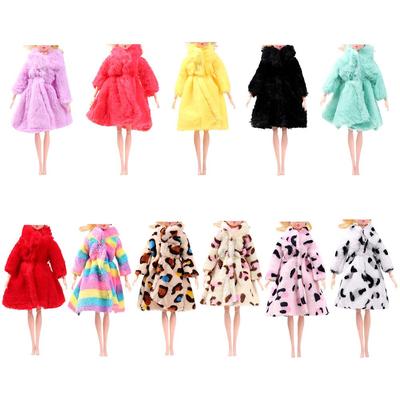 Kids Toy Suitable for 27-29cm Mini Winter Overcoat Party Dressing Long Coat Nightgown