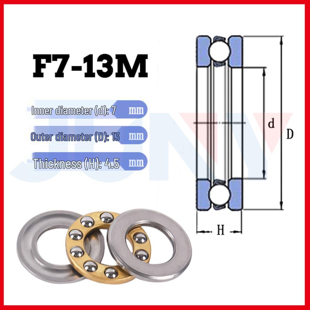 Small Wear-Resistant Thrust Ball Bearings Set: Inner Diameter Options 2-12mm, Three-Piece.