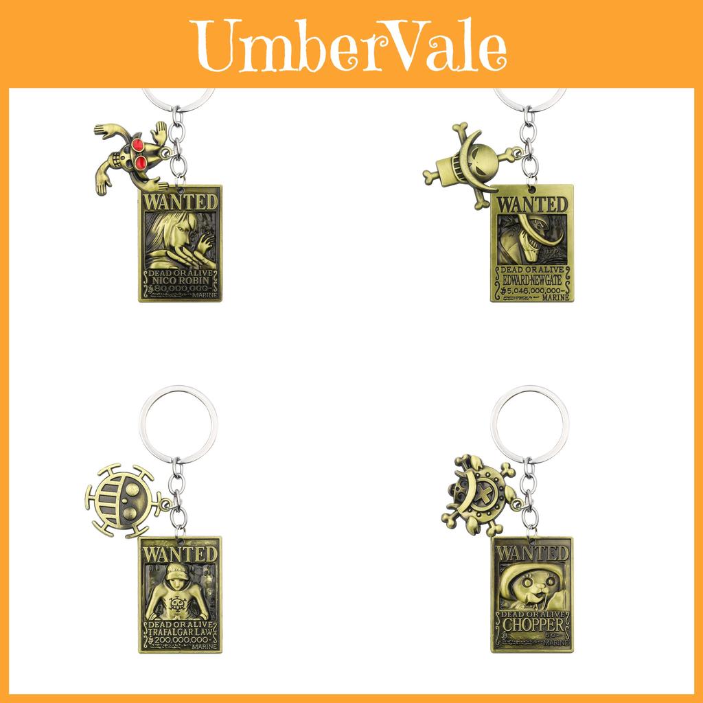One Piece Keychain Set With Zinc Alloy Characters For Anime Fans And Gift Giving