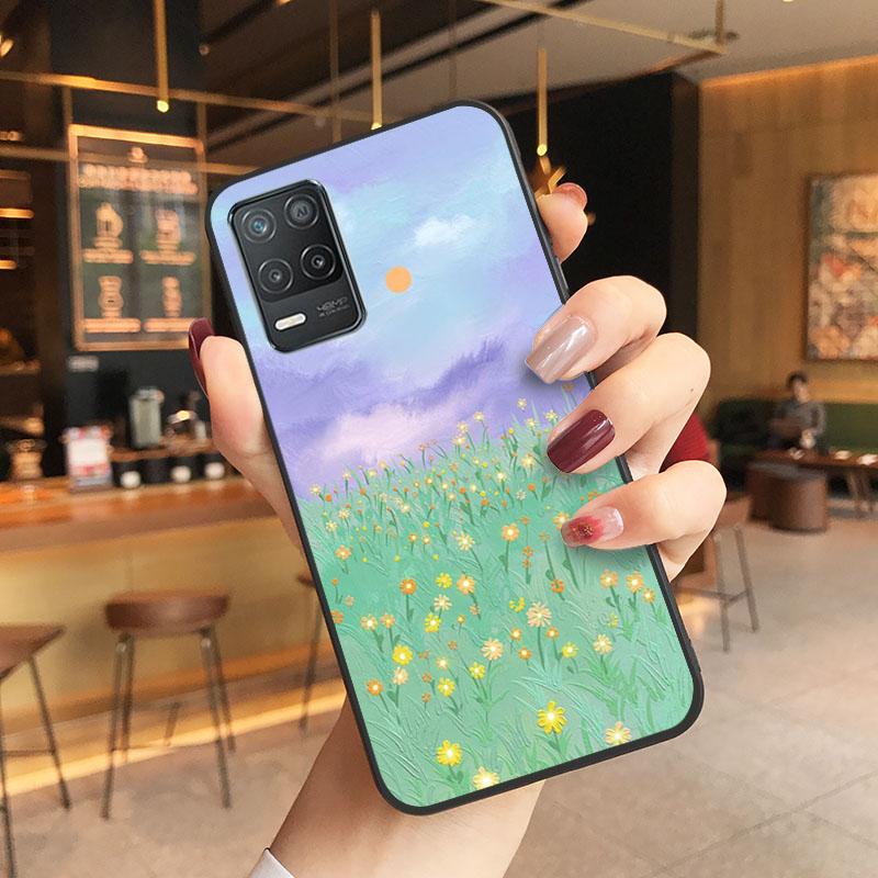 Painted Flower Phone Case for OPPO Realme GT 2 Pro X2 Pro XT C25S 8 7 6 Pro 6i Realme GT Master C3 C21 C21Y C11 X3 SuperZoom